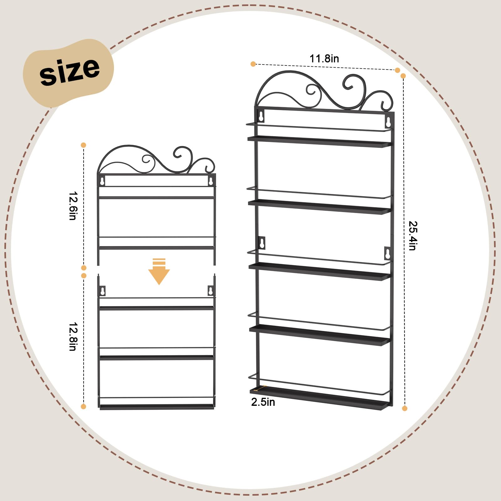 ERYTLLY wall-mounted nail polish rack for salon installation demonstrates versatile professional use.