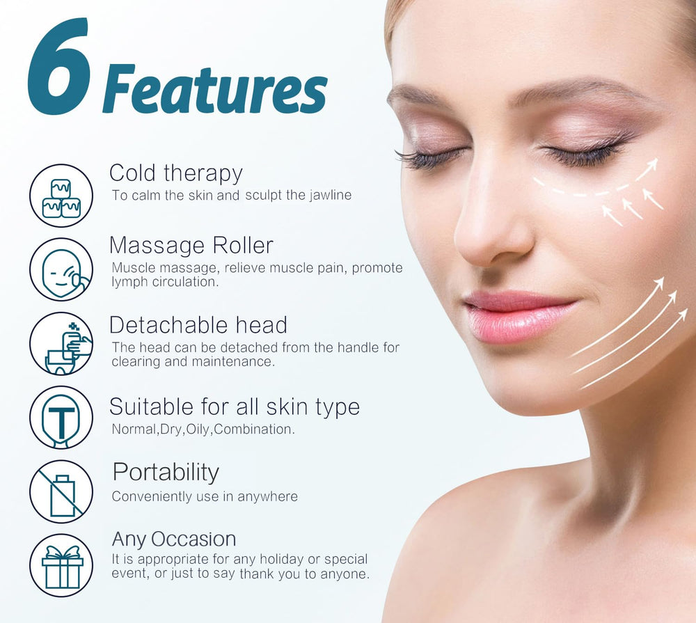 ESARORA Ice Roller mask-care scene cools skin during treatment and tightens pores.