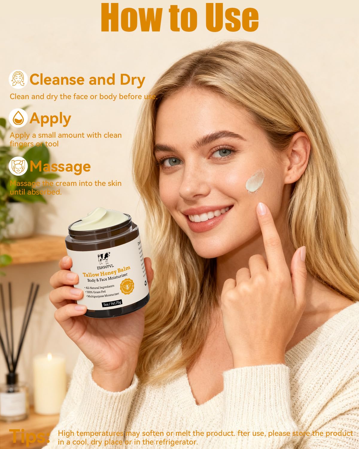 ESAWFVL sensitive skin use-case scenario showing gentle nourishment.