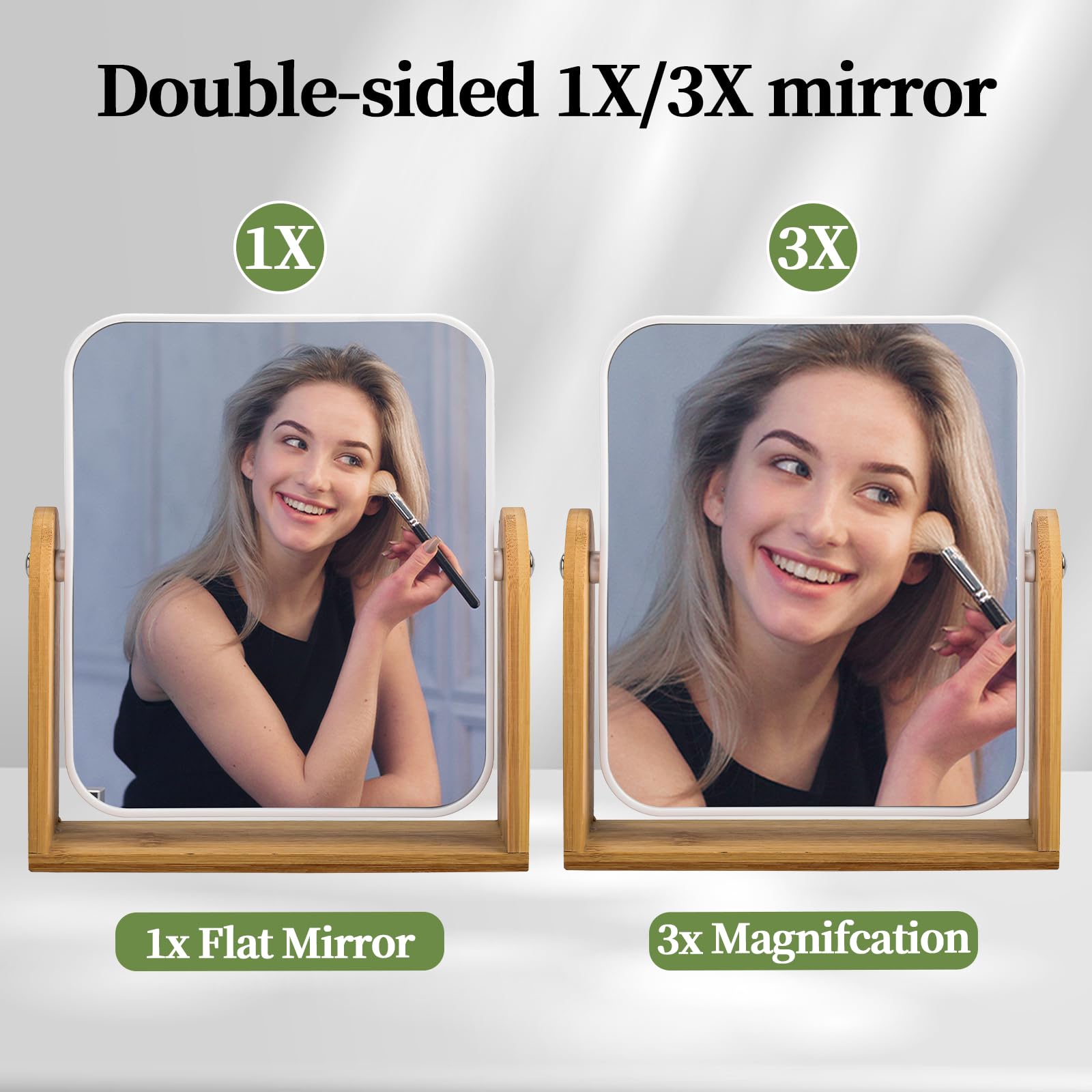 Esayendder desk mirror matte-plastic frame offers durable, clean lines for modern desks.