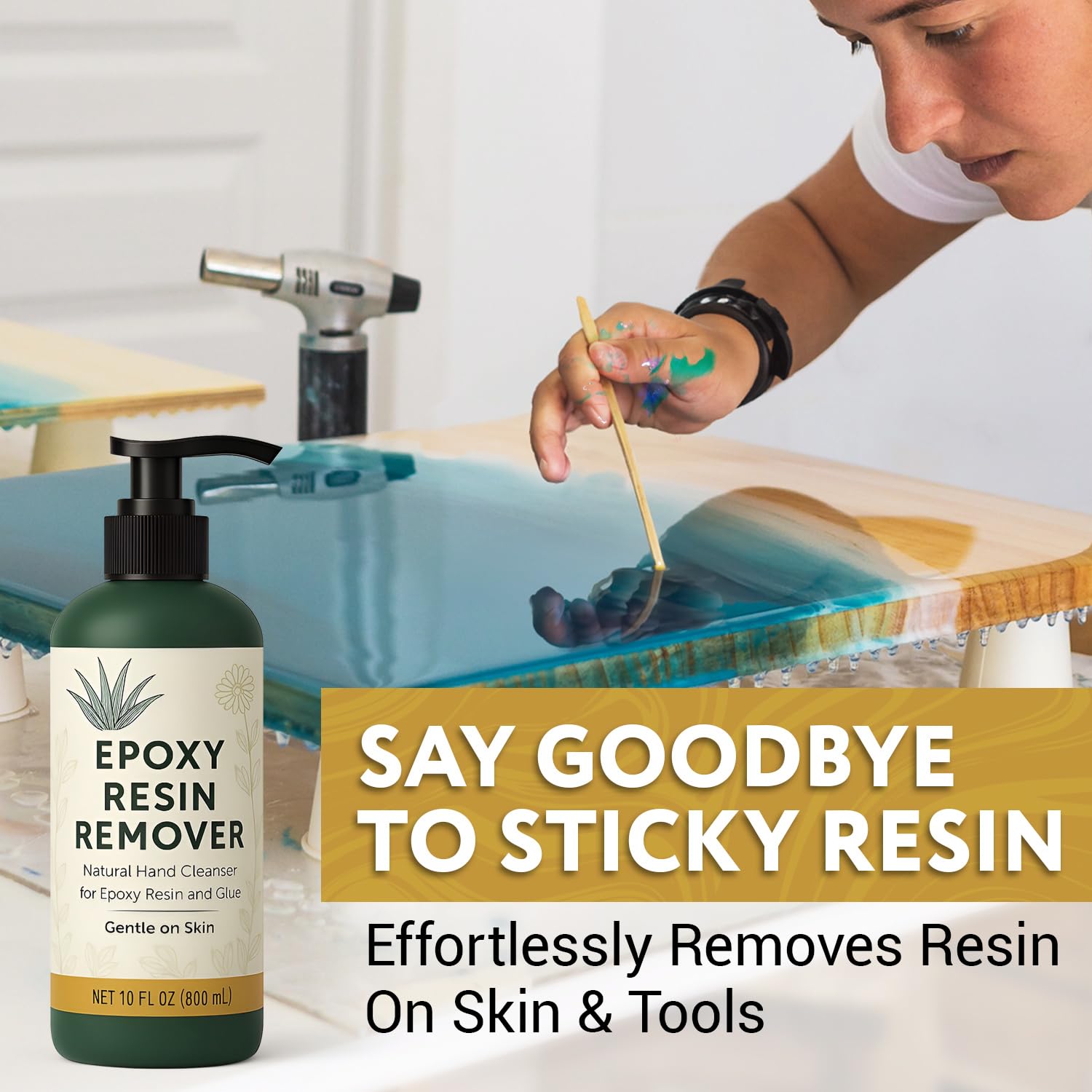 Escentile epoxy cleaner tools for resin removal on tools