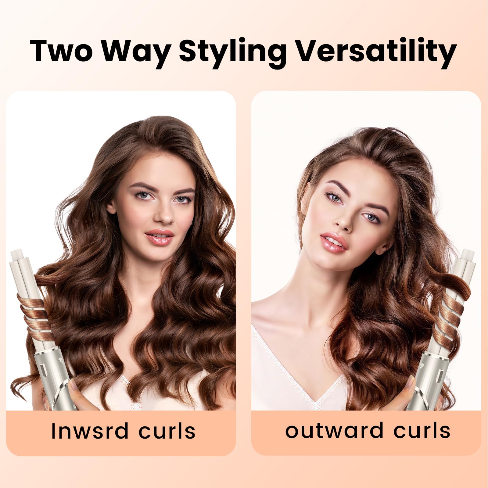 Esctabalt auto curl mechanism highlights effortless curling with clip assisted wrap