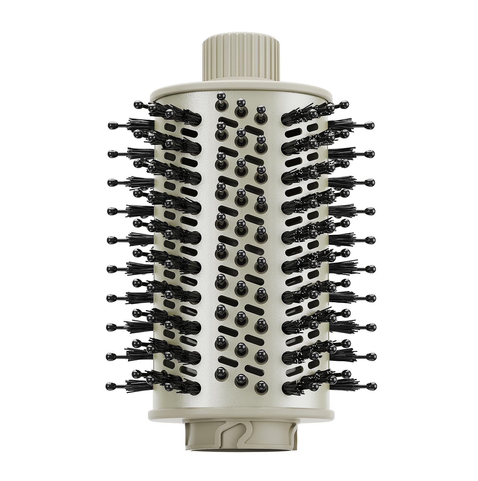 Esctabalt oval brush attachment front view for smooth, scalp-friendly styling.