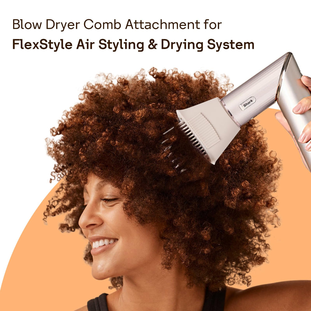 Esctabalt styling-mode use demonstrates easy blow-drying with this attachment