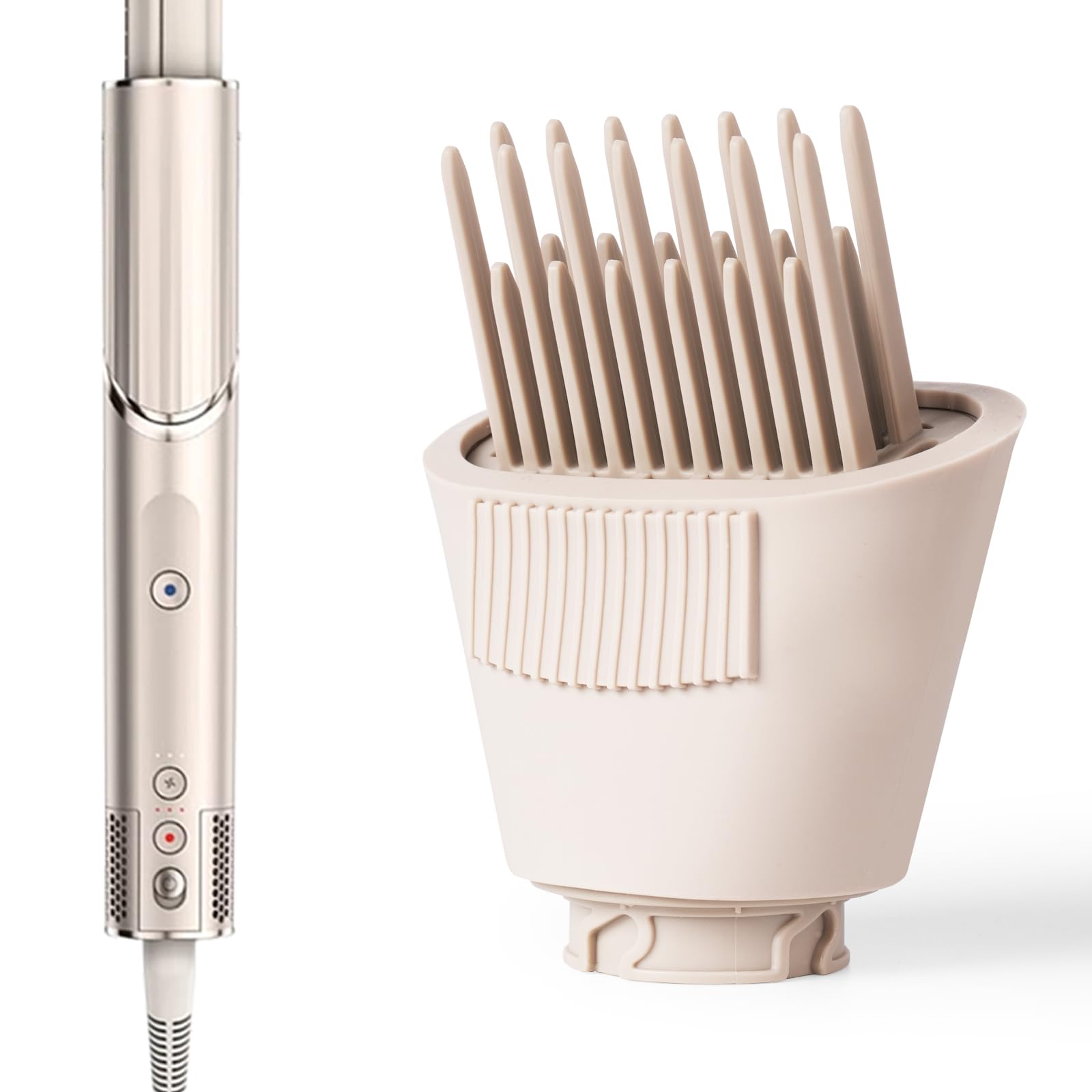 Esctabalt wide tooth comb for Shark FlexStyle detangles hair during styling
