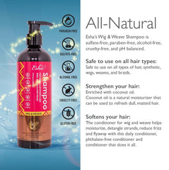 Esha coconut oil infused shampoo massage action showing conditioning benefit