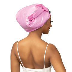 Esha Girl pink shower cap protects braids and locs from moisture and frizz