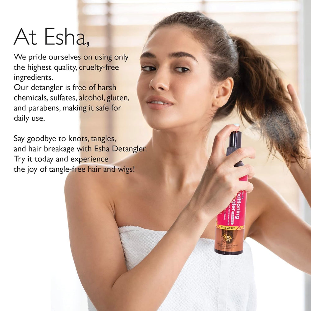 Esha leave-in spray applicator for quick styling