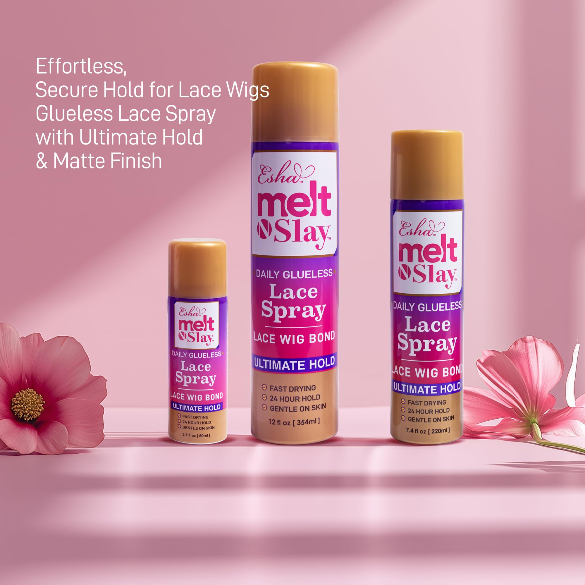 Esha MELT N SLAY Sweat-resistant spray for humid conditions and all-day confidence.