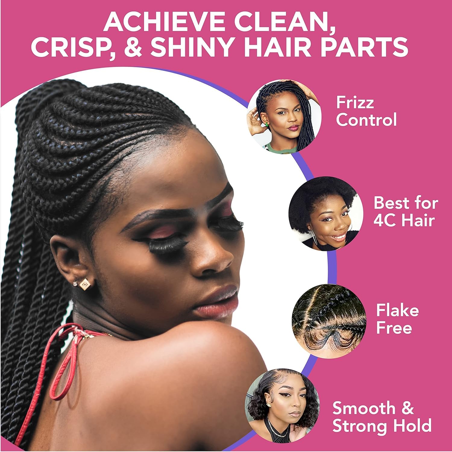 Esha Slick N Slay label close-up highlighting ingredients and usage guidance