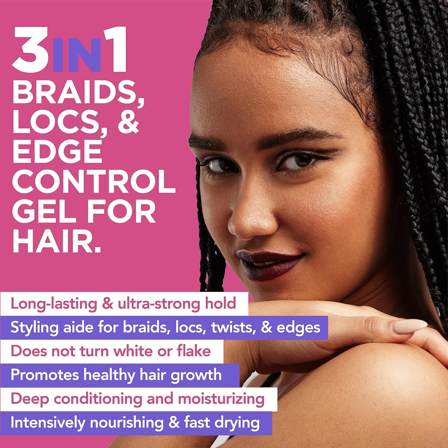 Esha Slick N Slay smooth-shine shot highlights hair gloss after use.