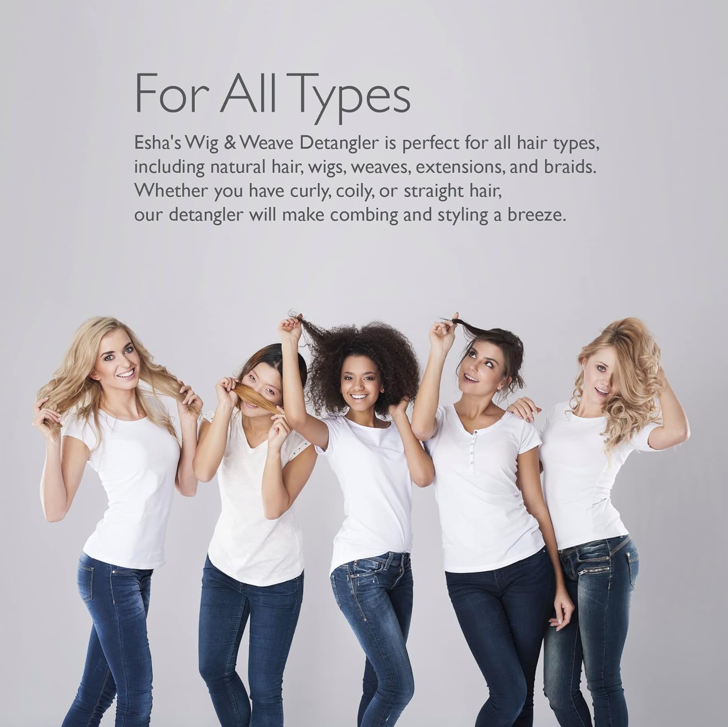 Esha sulfate-free leave-in bottle supports daily frizz control