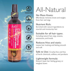 Esha wig detangler spray mist in action for knot release