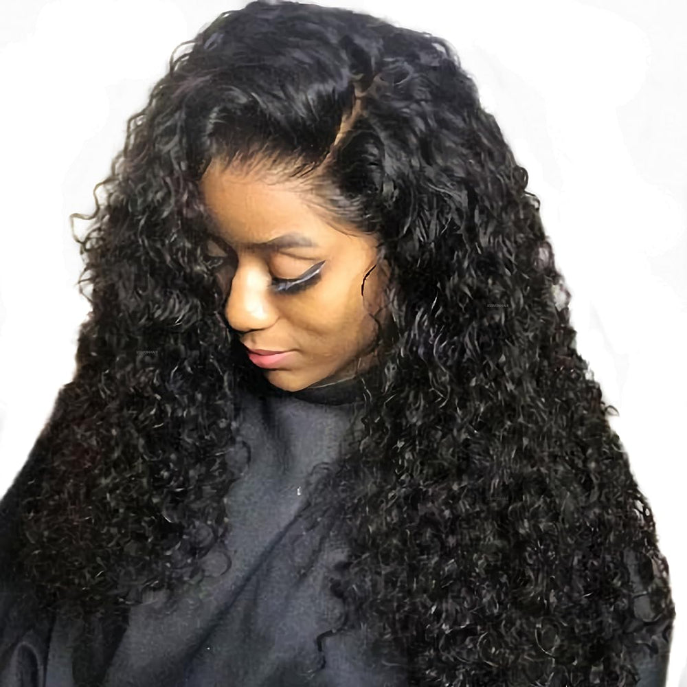 ESIWONHAIR 20-inch deep wave wig shows natural movement for everyday styling.