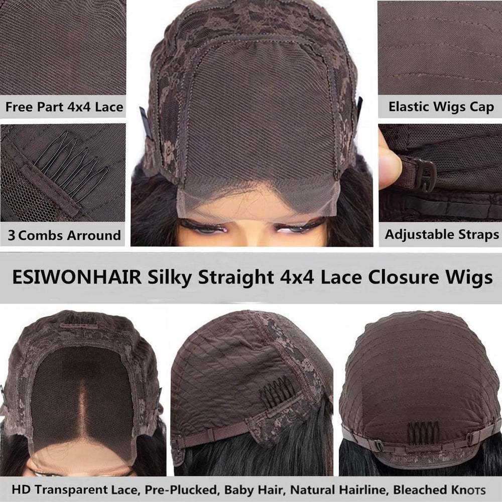 ESIWONHAIR bleached knots detail enhances realistic scalp look