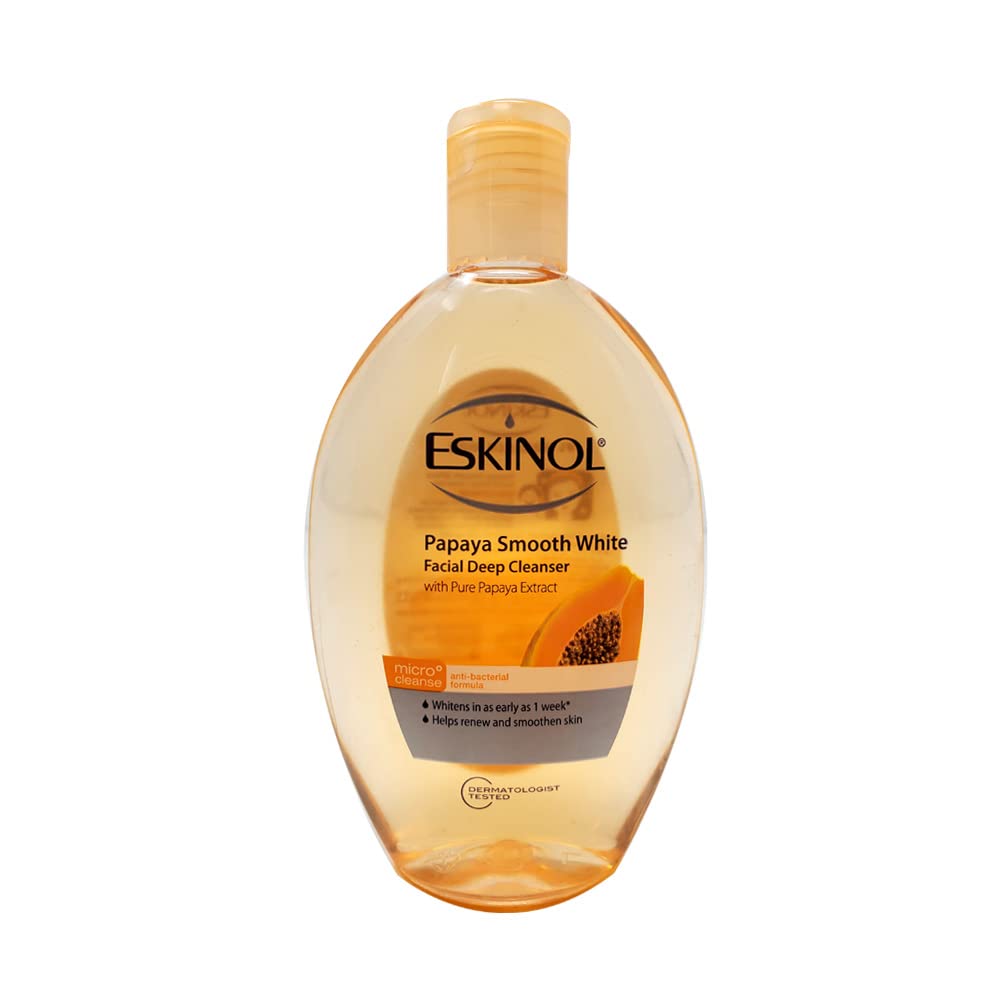Eskinol Naturals Papaya Cleanser daily-use scene with refreshing papaya scent