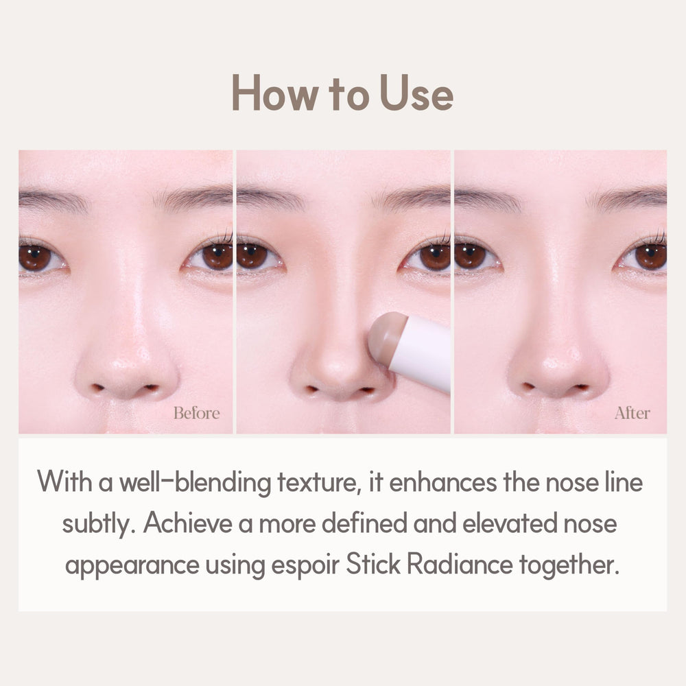 Espoir Be Glow contour seamlessly blended for natural definition.
