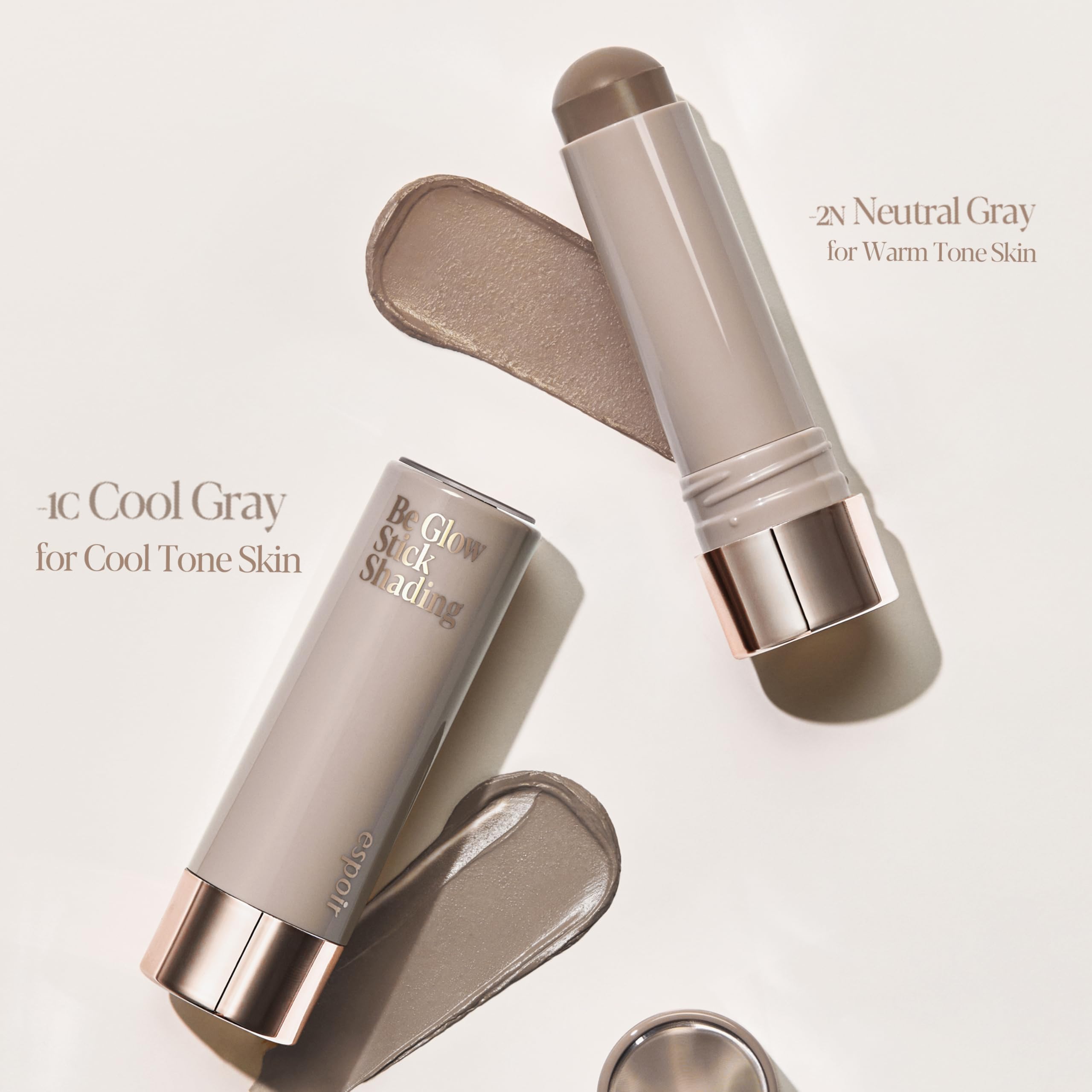 Espoir Be Glow contour swirl demonstrates creamy blend for natural finish.