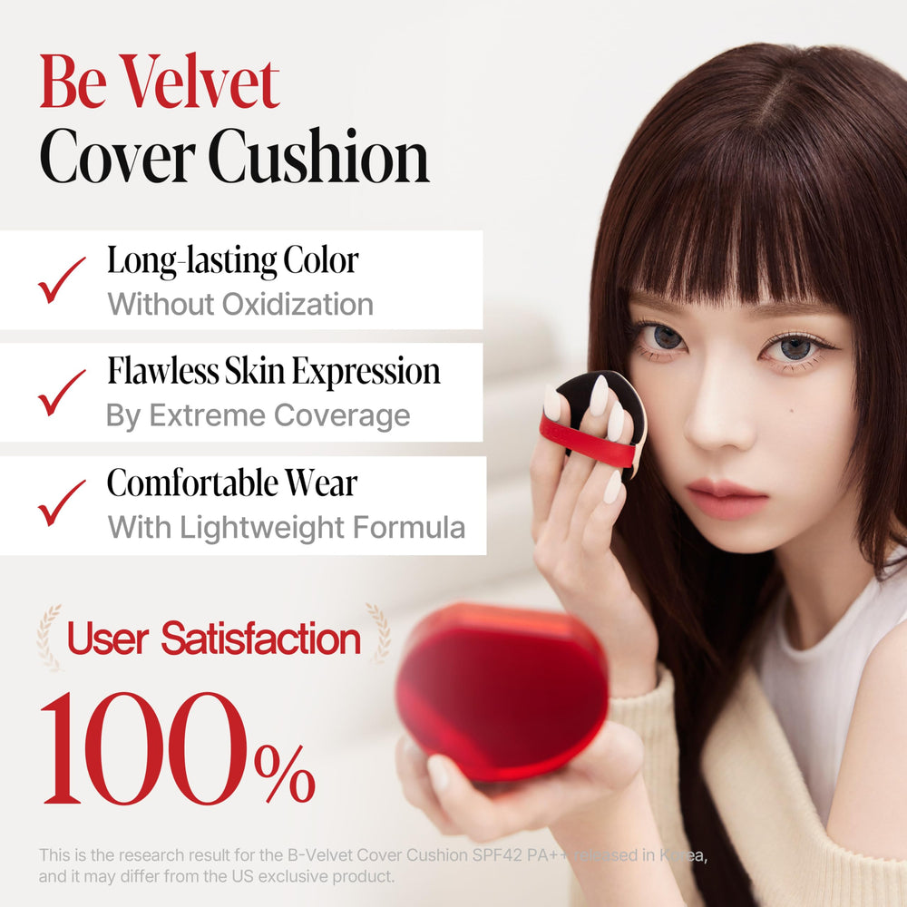 Espoir Be Velvet Cushion Foundation Petal swatch shows true color