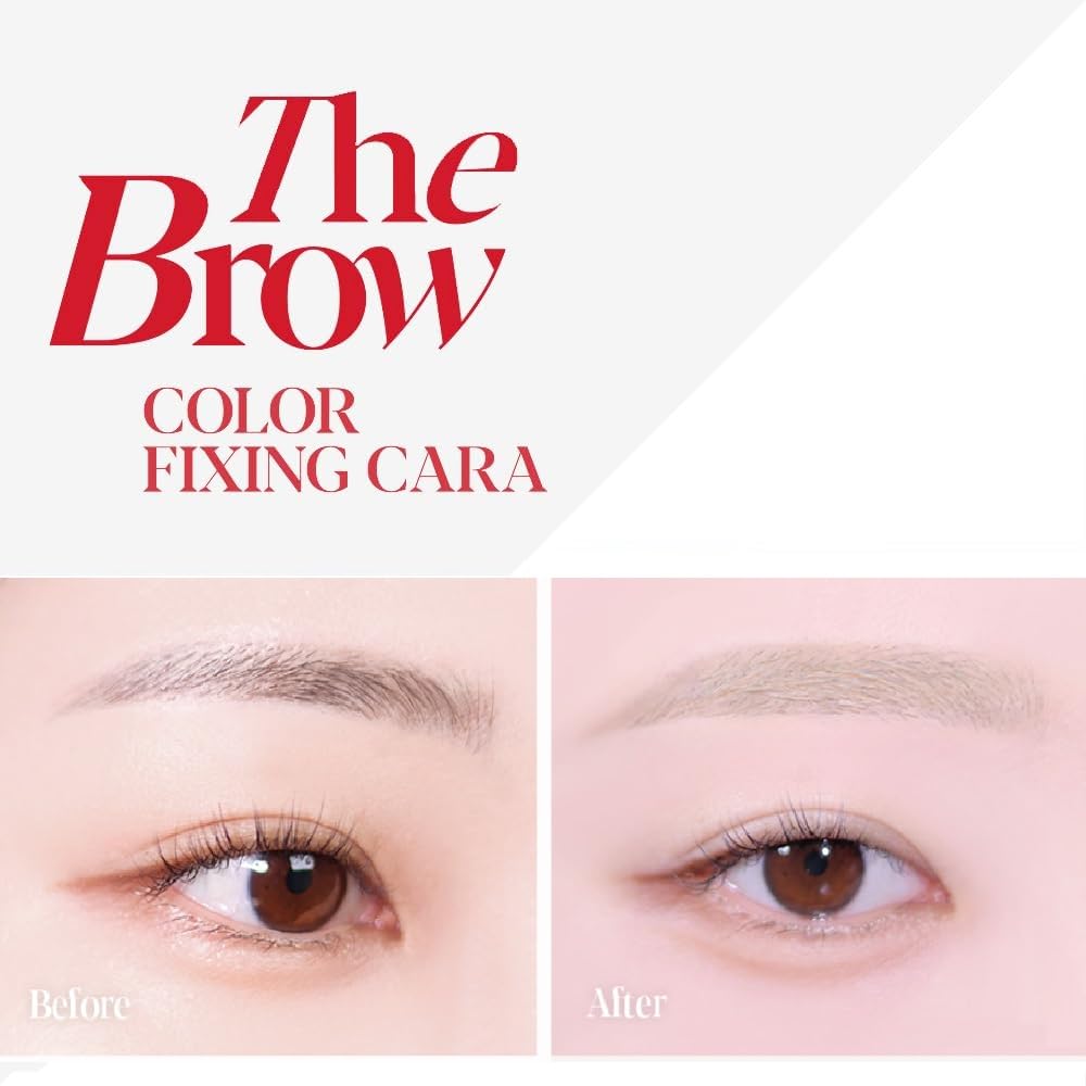 Espoir Brow Color Fixing Cara 4 Fake Bleach angled brush shapes brow hairs