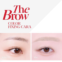 Espoir Brow Color Fixing Cara 4 Fake Bleach angled brush shapes brow hairs