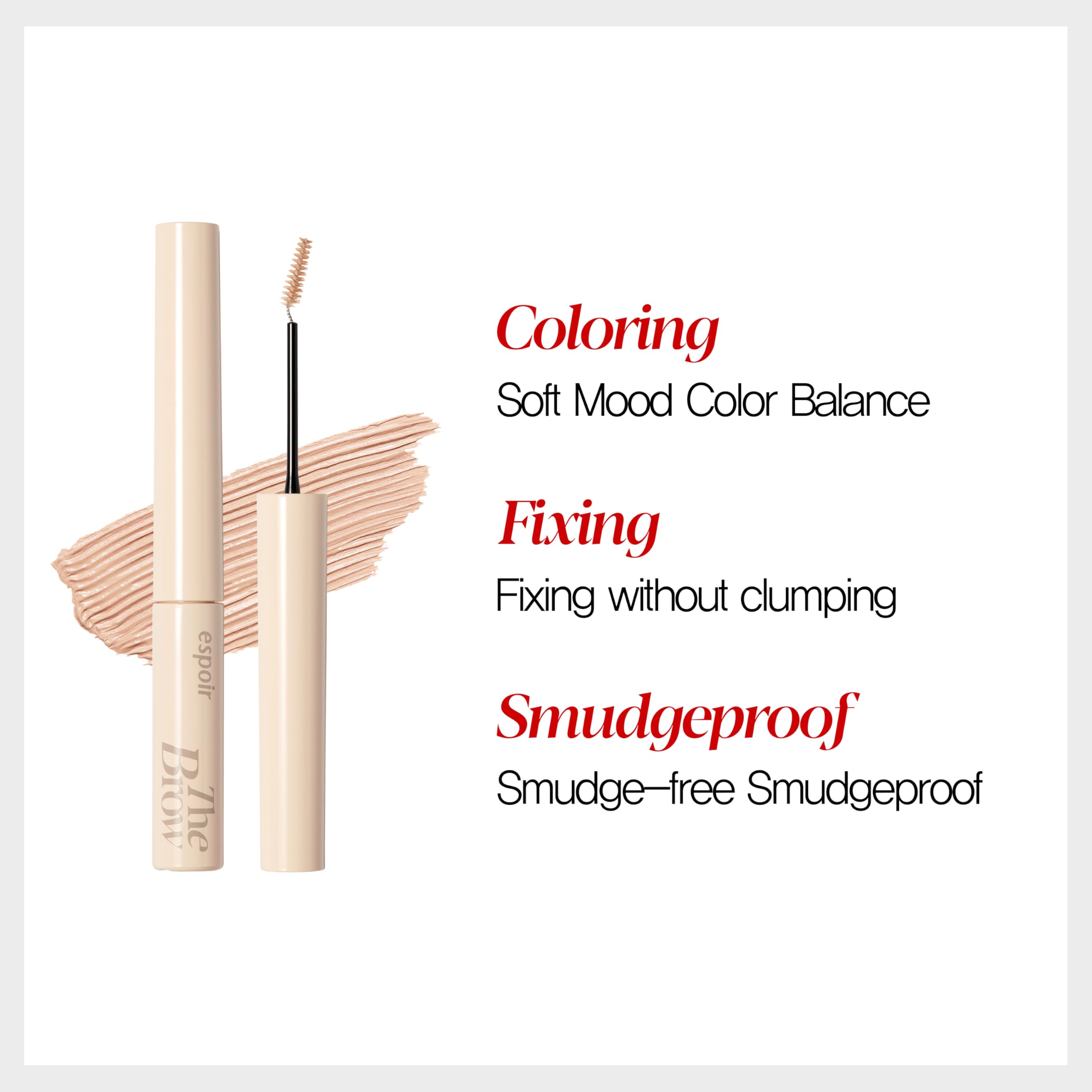 Espoir Brow Color Fixing Cara 4 Fake Bleach brow hairs applied for natural look