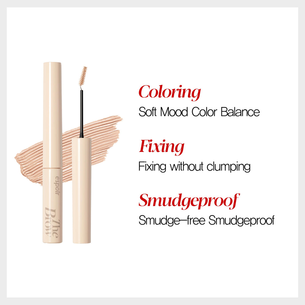 Espoir Brow Color Fixing Cara 4 Fake Bleach brow hairs applied for natural look