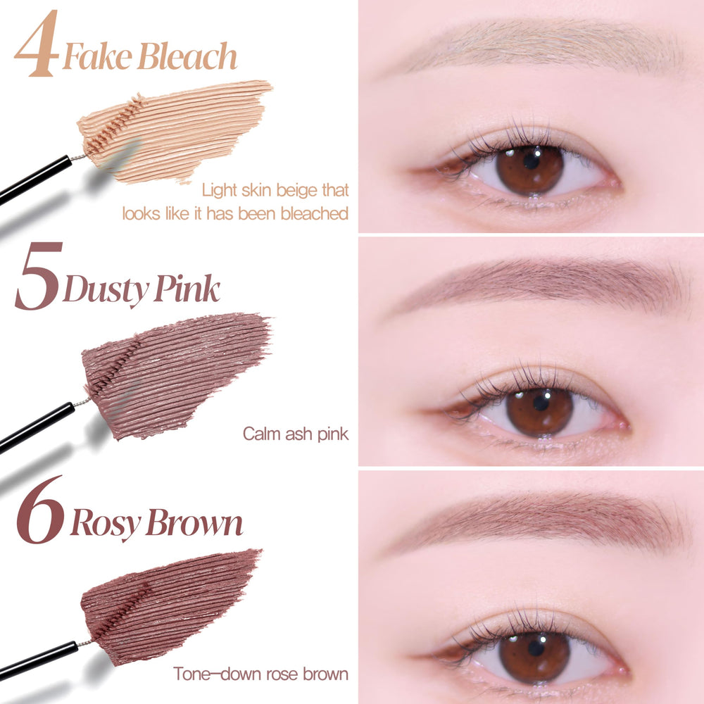 Espoir Brow Color Fixing Cara beige texture close-up reveals silky, non-clumping finish.