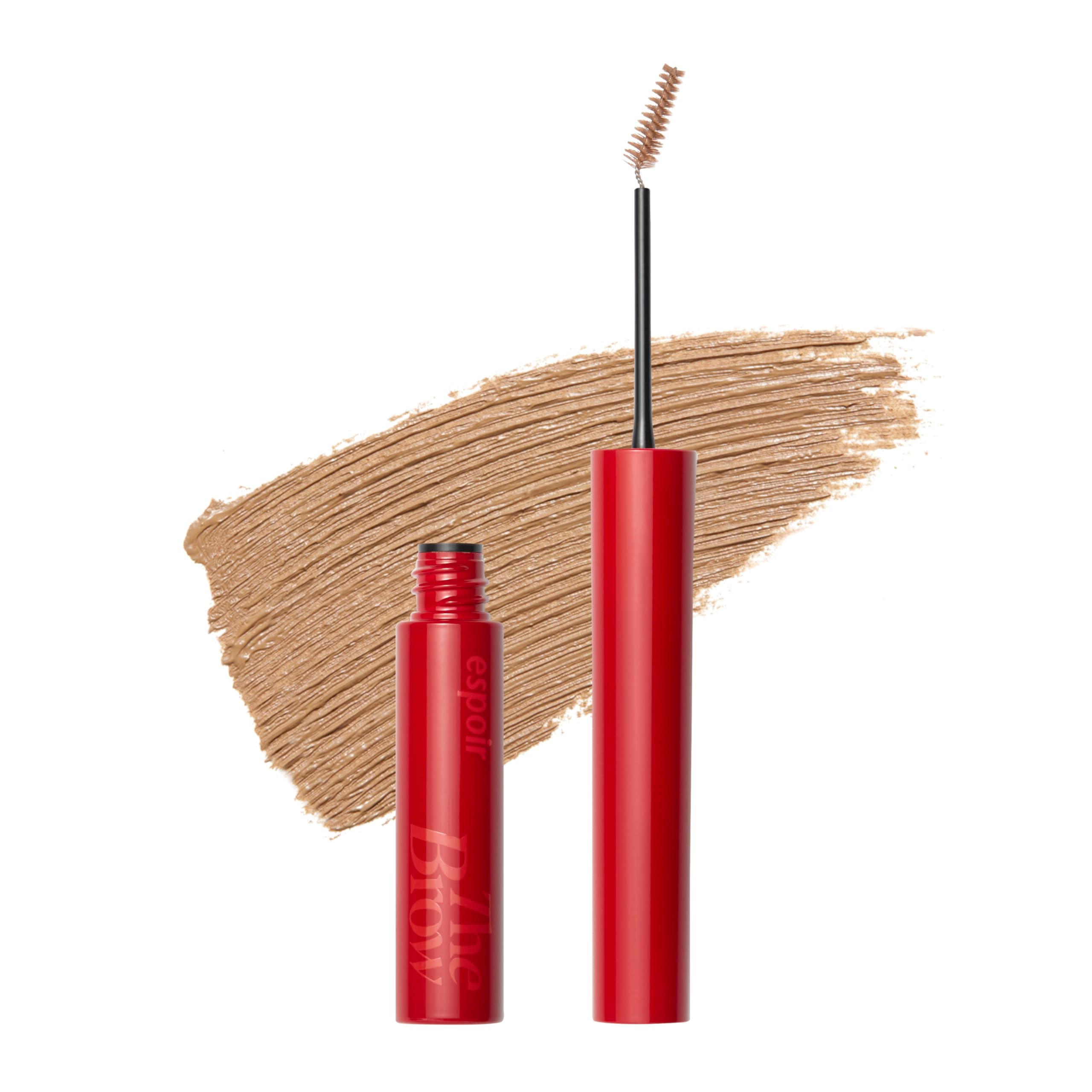 Espoir Brow Color Fixing Cara beige wand close-up for precise brow definition.