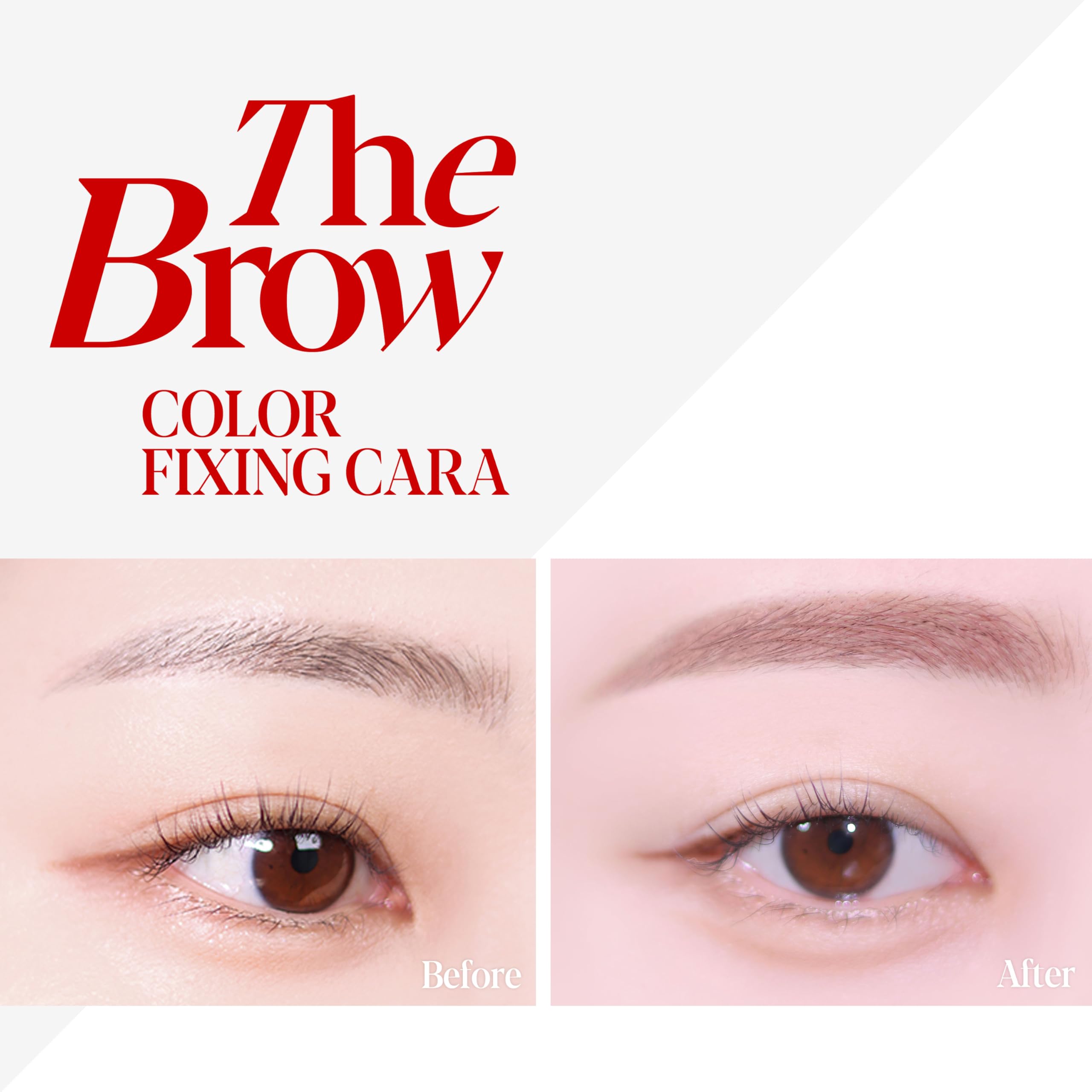 Espoir Brow Color Fixing Cara skinny brush tip enables precise brow coloring.
