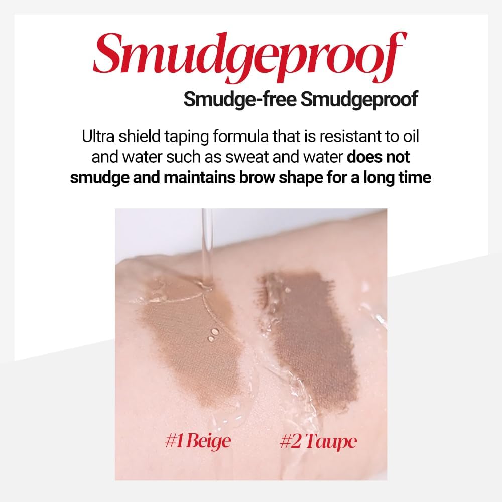 Espoir Brow Color Fixing Cara close-up shows creamy texture and smooth layering.