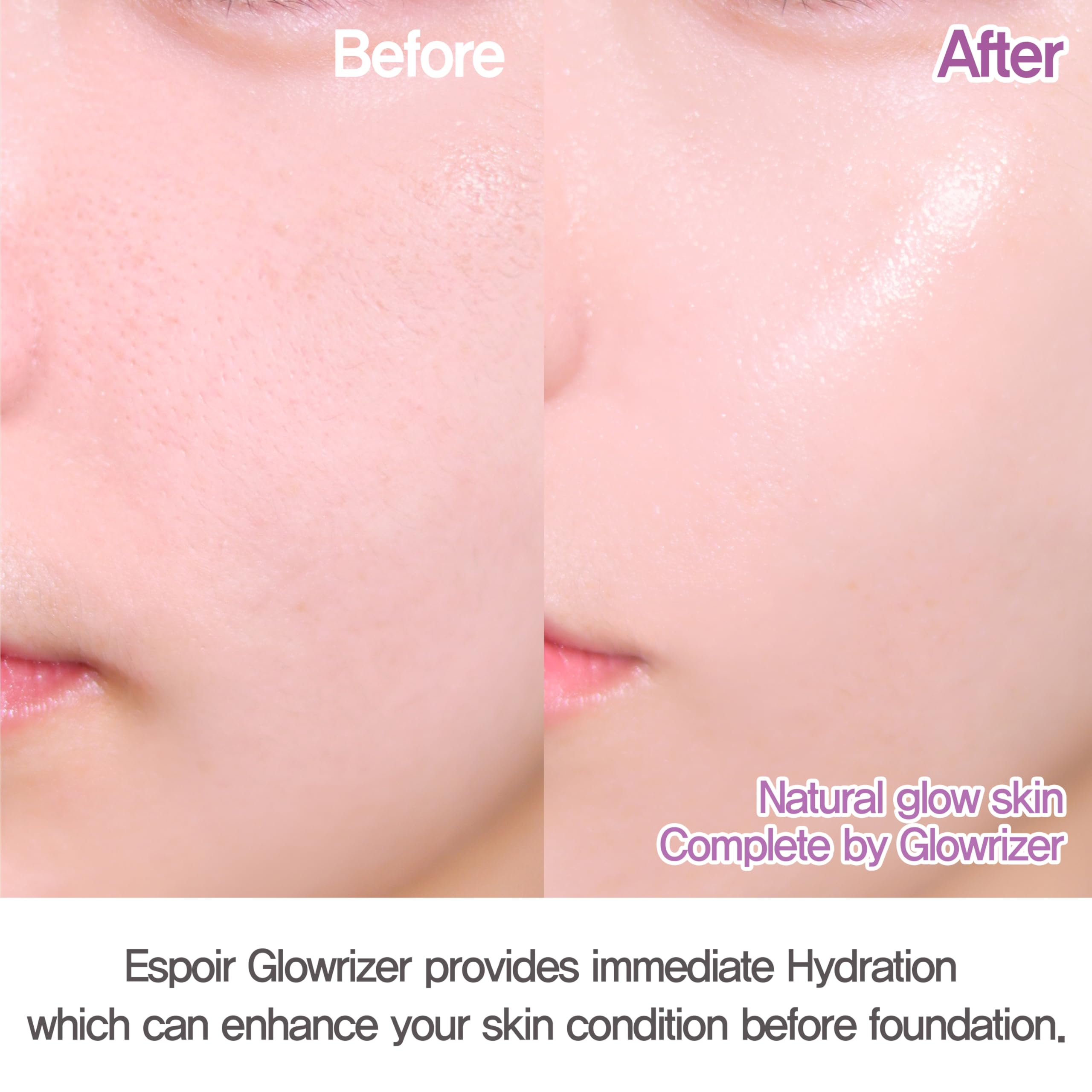 Espoir Glowrizer niacinamide graphic indicating even skin tone support