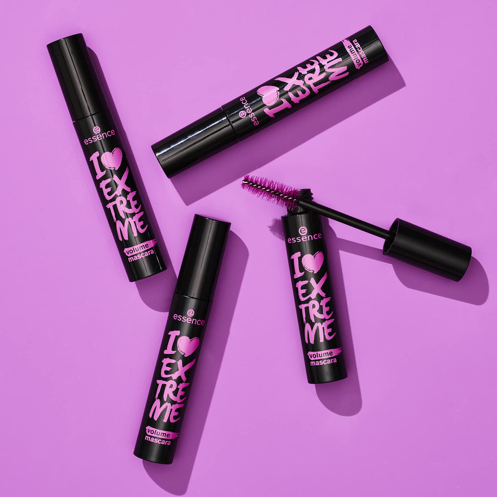 essence i love extreme volume mascara fragrance-free paraben-free confirms clean formula.