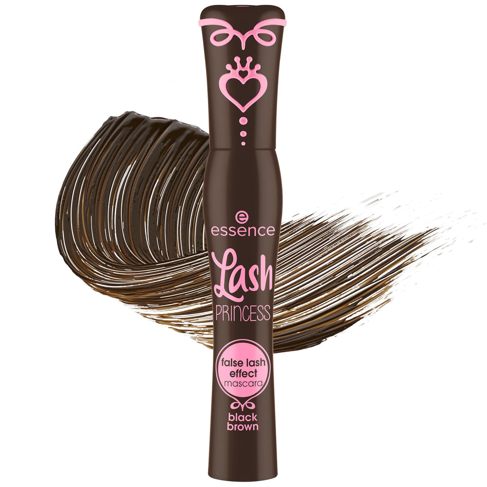 essence Lash Princess Brown conic wand close-up demonstrates precise, clump-free application.