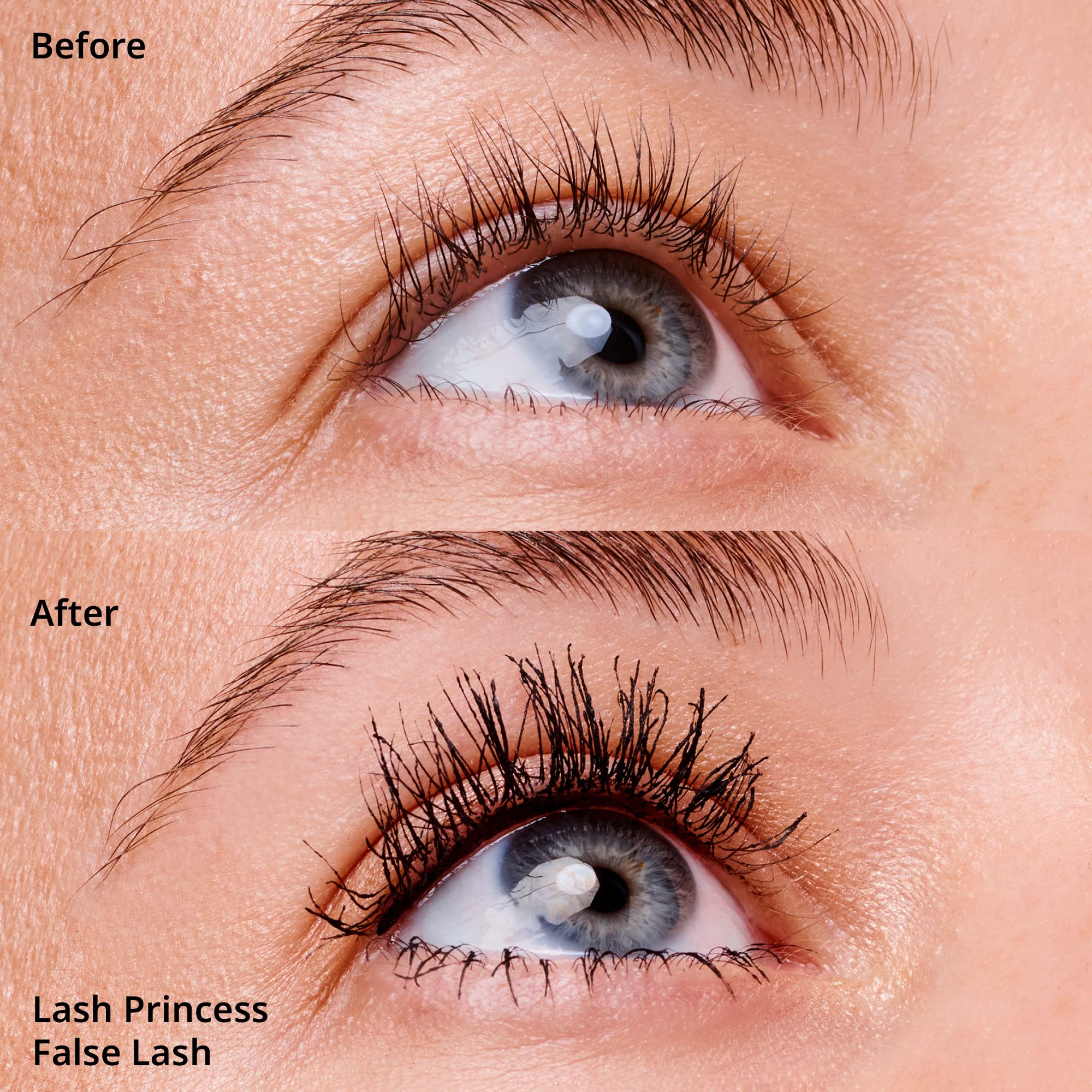 Essence Lash Princess brush cone shape highlighting tapered tip to create lifted volume