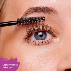 Essence Lash Princess glossy black swatch on skin showing intense pigment payoff benefit