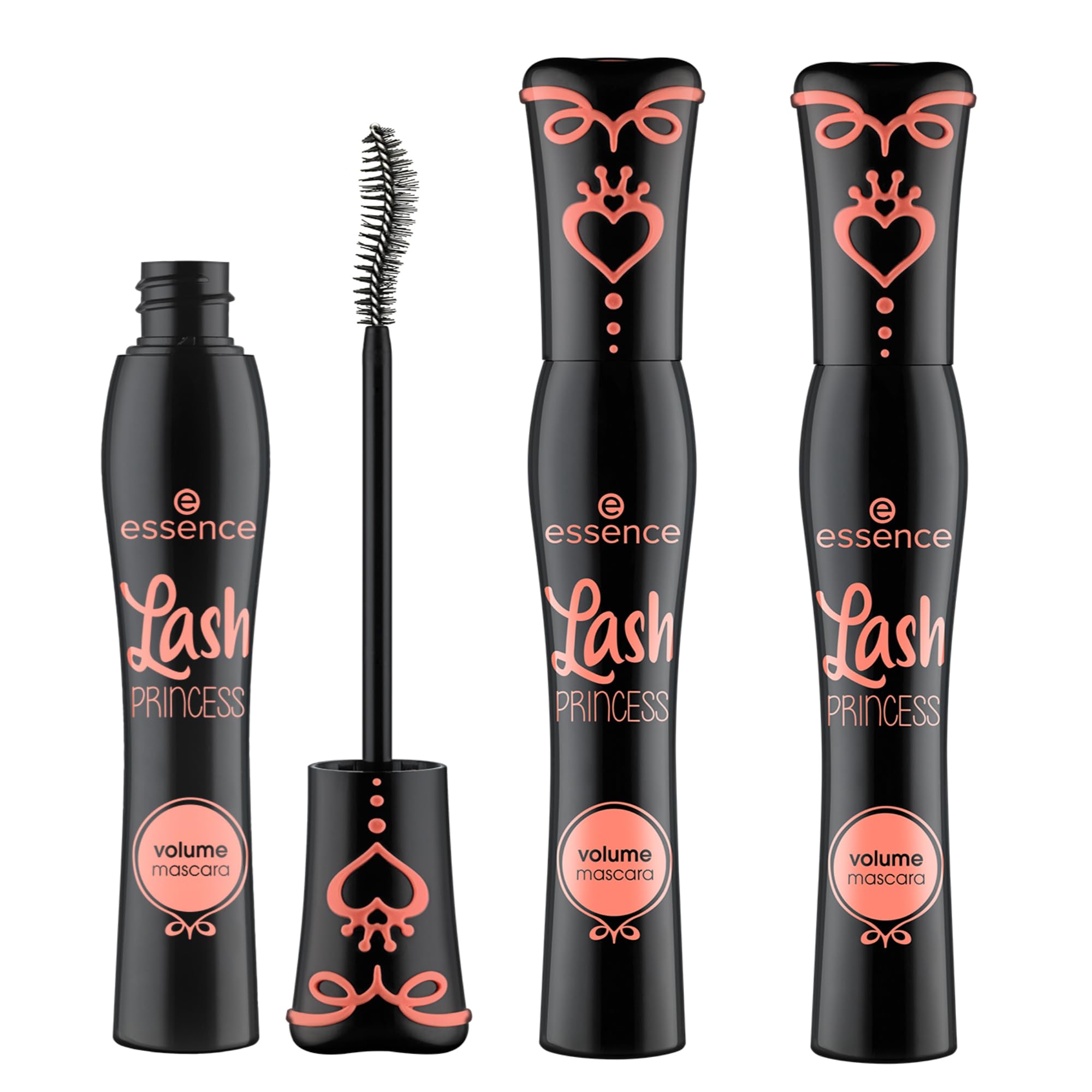 essence Lash Princess Volume Mascara pack front shows bold black formula for all-day volume