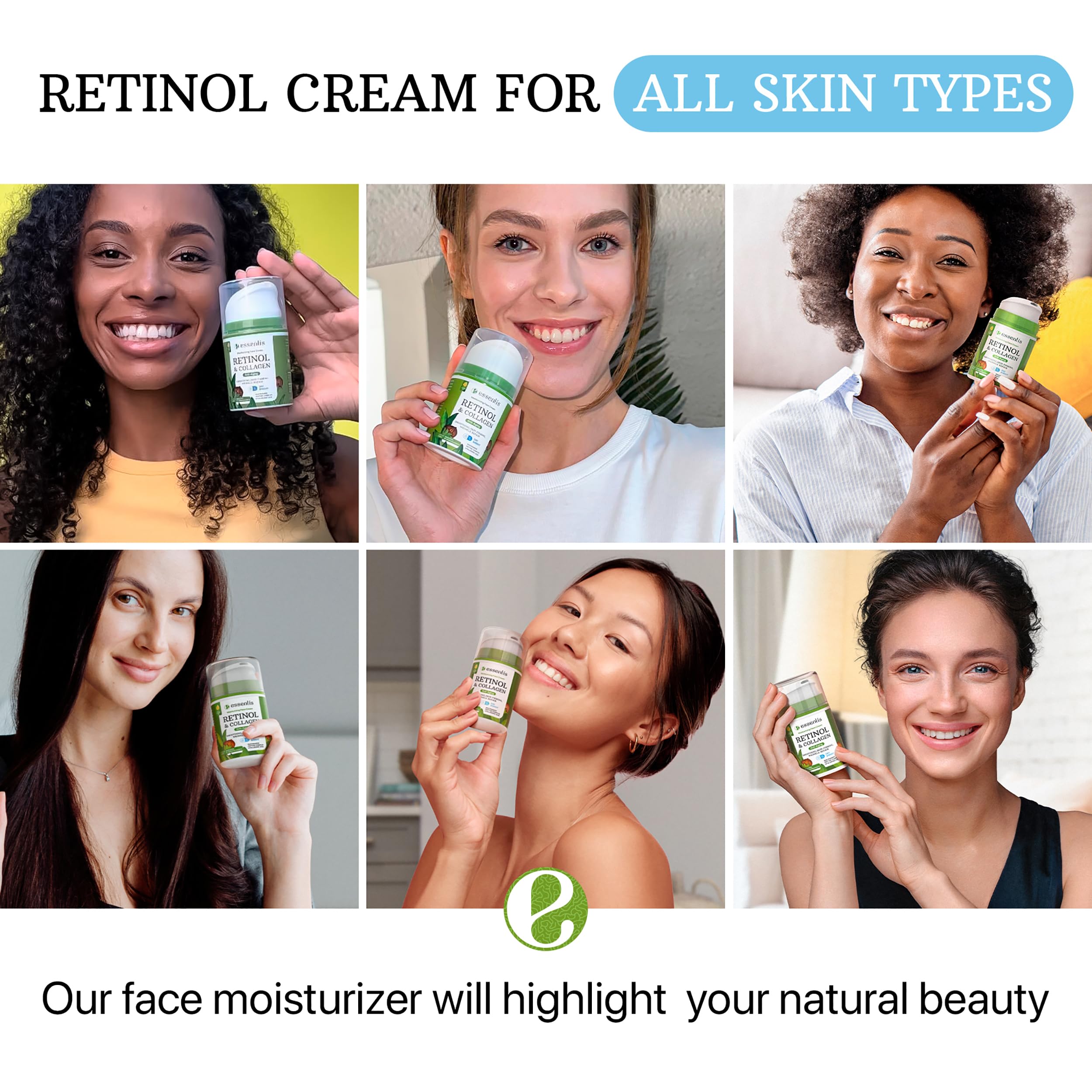 ESSENLIS Retinol Cream with hyaluronic acid emphasizes moisture retention