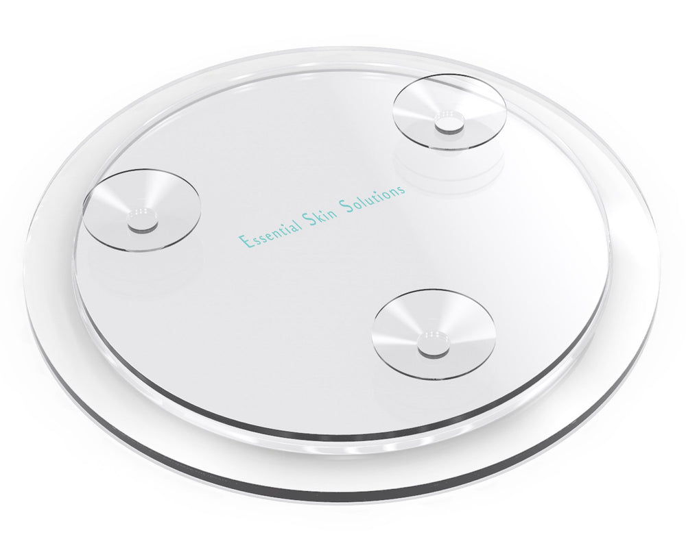 Essential Skin Solutions concave mirror detail helps close-up facial grooming tasks.