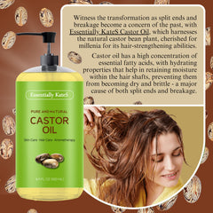 Essentially KateS Castor Oil hair care application demonstrating scalp hydration.
