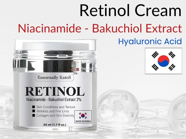 Essentially KateS Retinol Moisturizer Cream eye-area reduces puffiness and brightens.