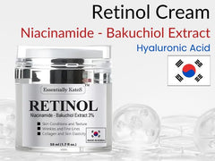 Essentially KateS Retinol Moisturizer Cream eye-area reduces puffiness and brightens.