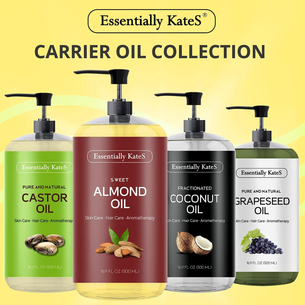 Essentially KateS Sweet Almond Oil ingredients with Vitamin E for nourishment.