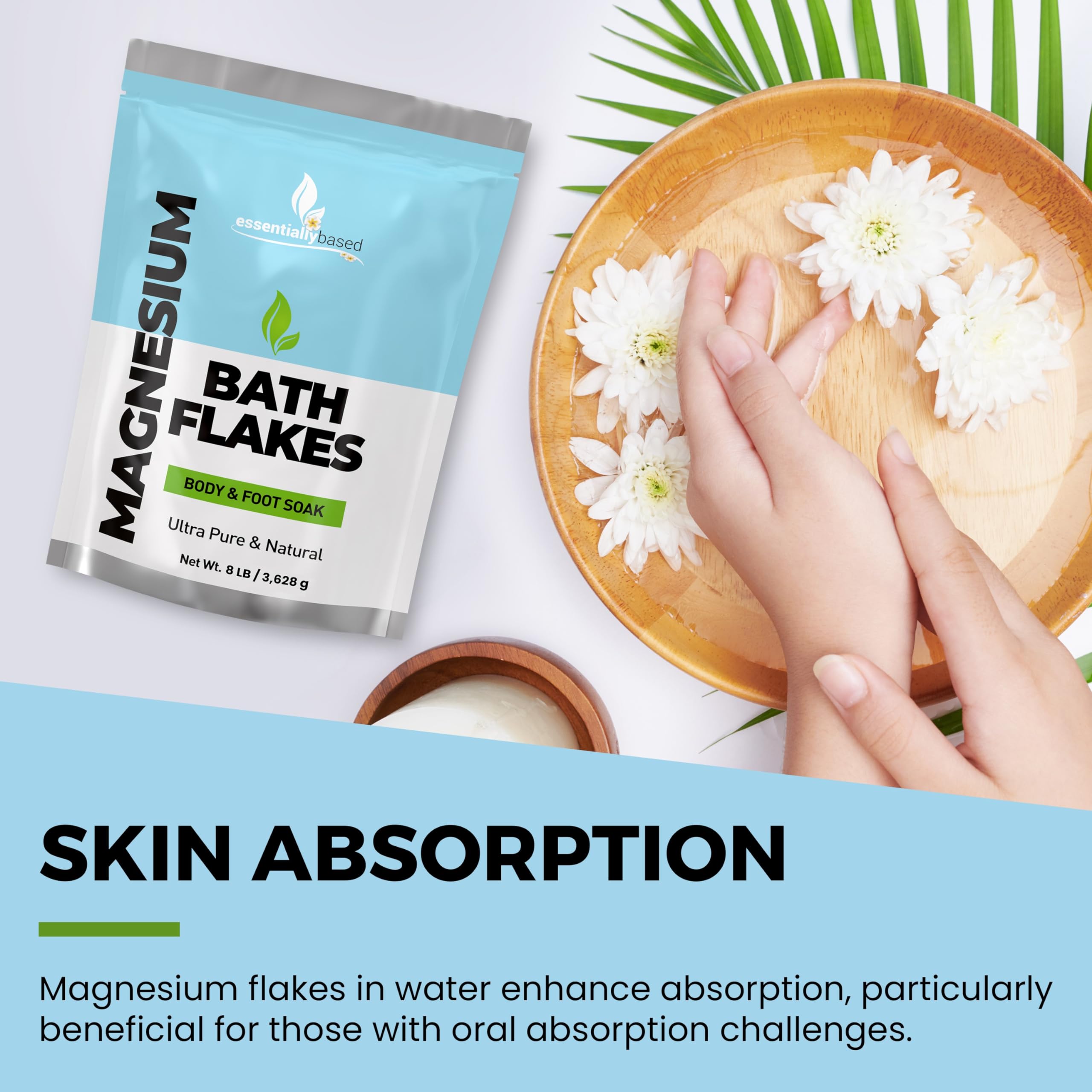 essentiallybased magnesium flakes resealable pack for easy storage after use