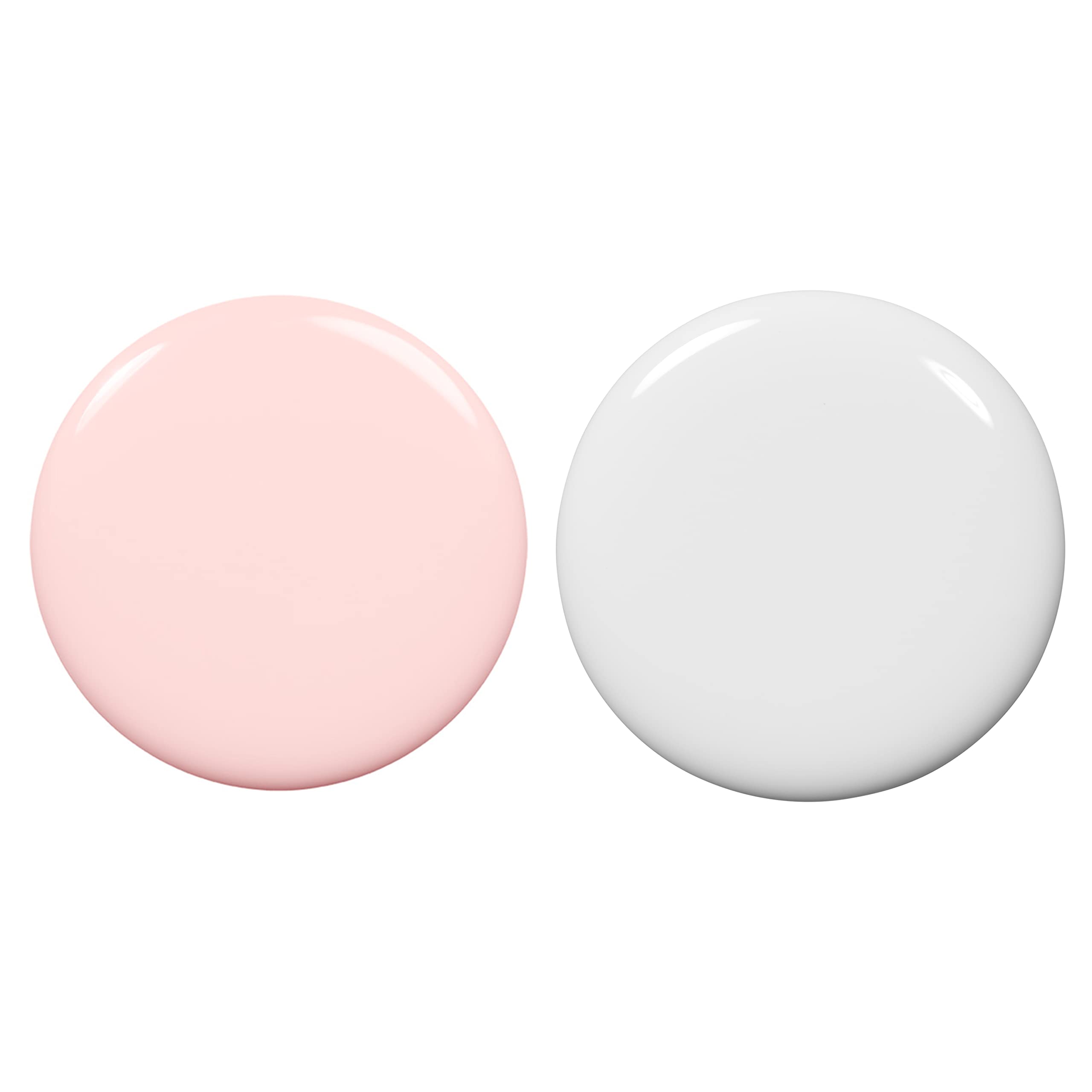 essie Ballet French Manicure Kit Blanc and Ballet Slippers close-up showcases sheer pink base and crisp white tips.