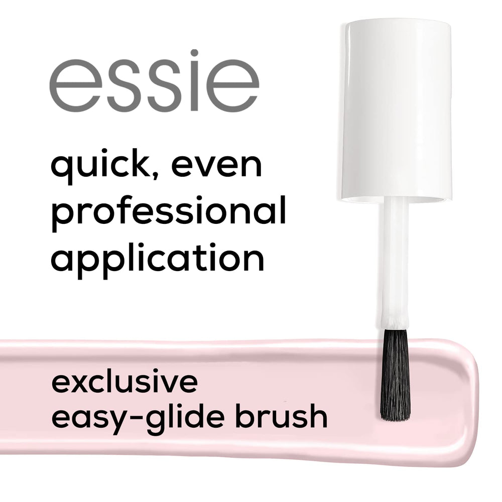 essie Ballet kit glossy finish on nails signals long-lasting shine with proper care.