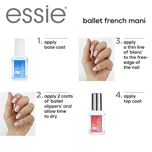 essie day-to-night look using Ballet Slippers and Blanc for versatile styling.