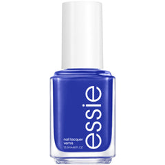 essie Butler Please bottle close-up showing vibrant blue cream finish for statement manicure