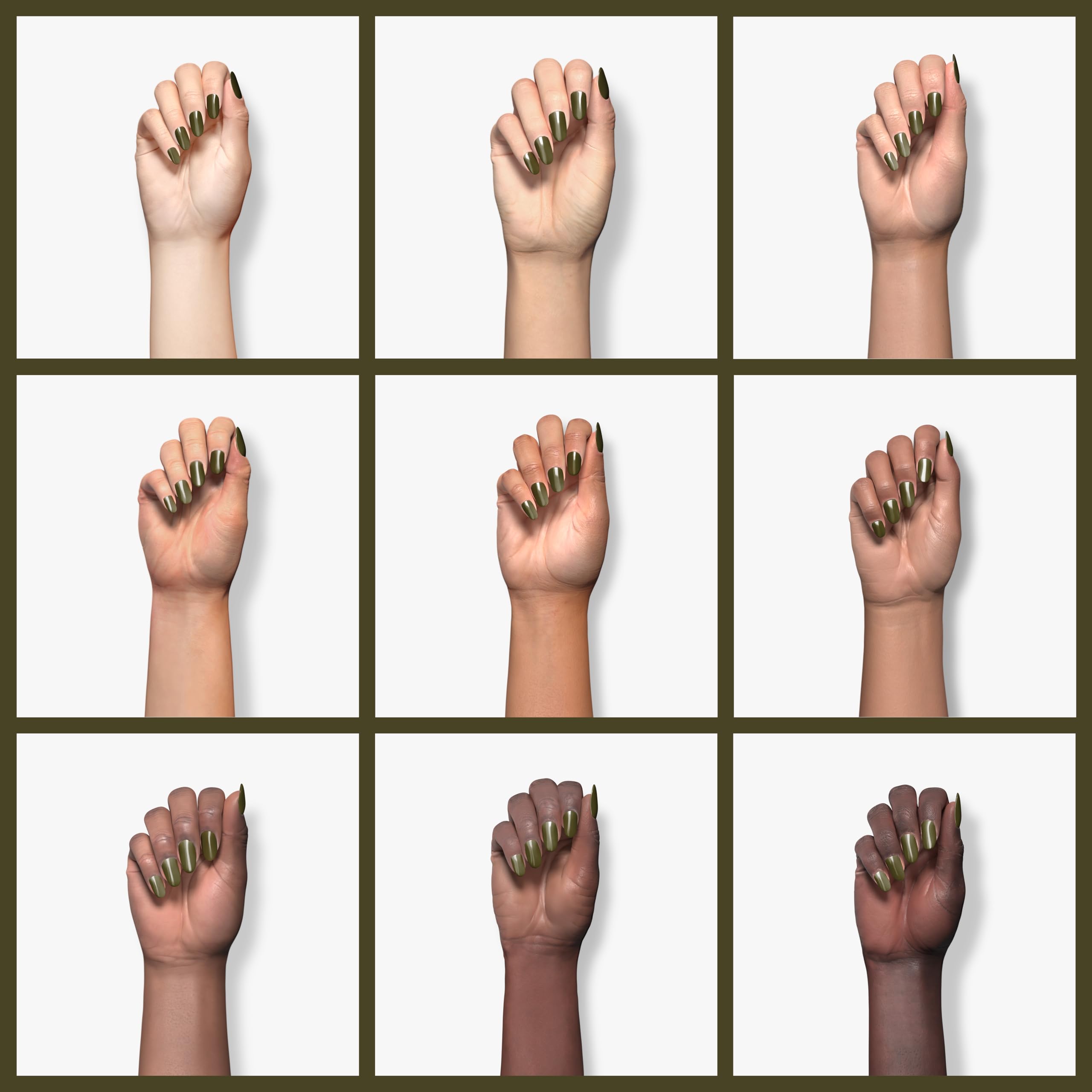 essie Meet Me at Midnight bottle shows glossy olive-green finish for durable color.