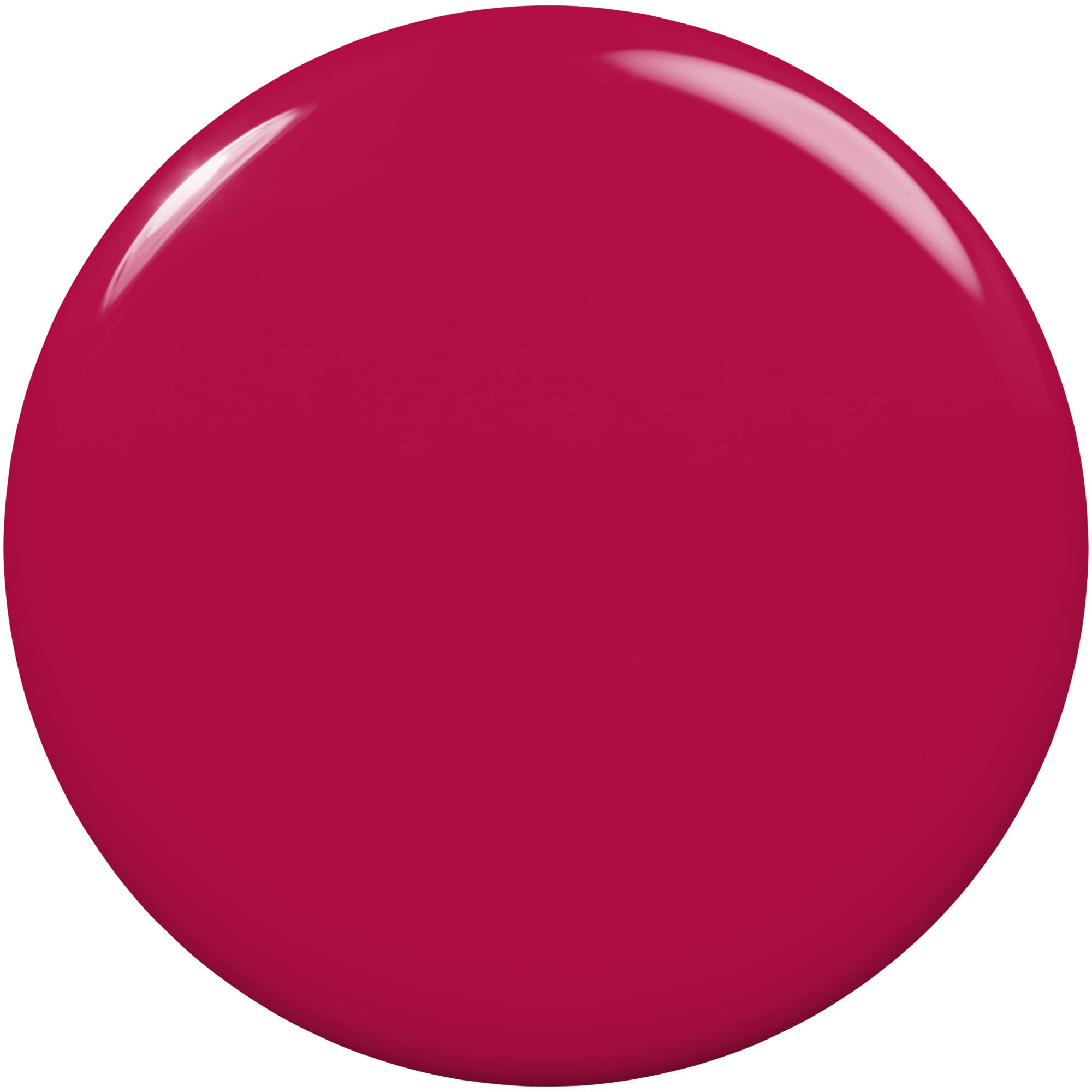 essie Expressie berry red quick-dry nail polish swatch highlights one-step color.